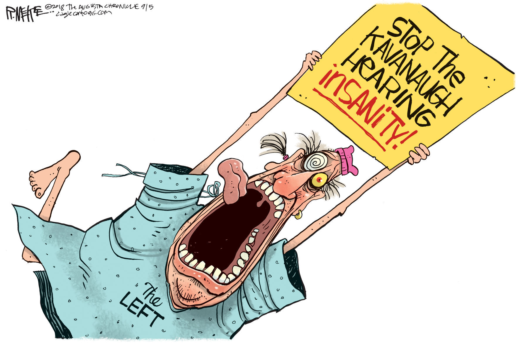 Kavanaugh Hearing Insanity Rick McKee, The Augusta Chronicle